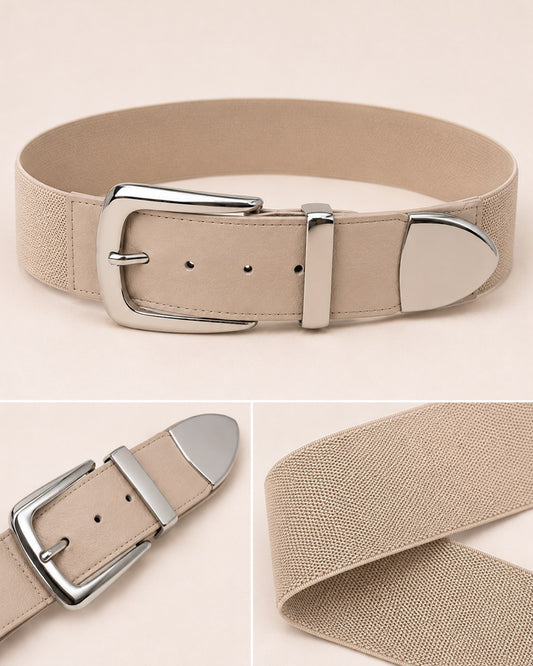 Stretchgürtel mit großer Schnalle – stylisches Fashion-Accessoire