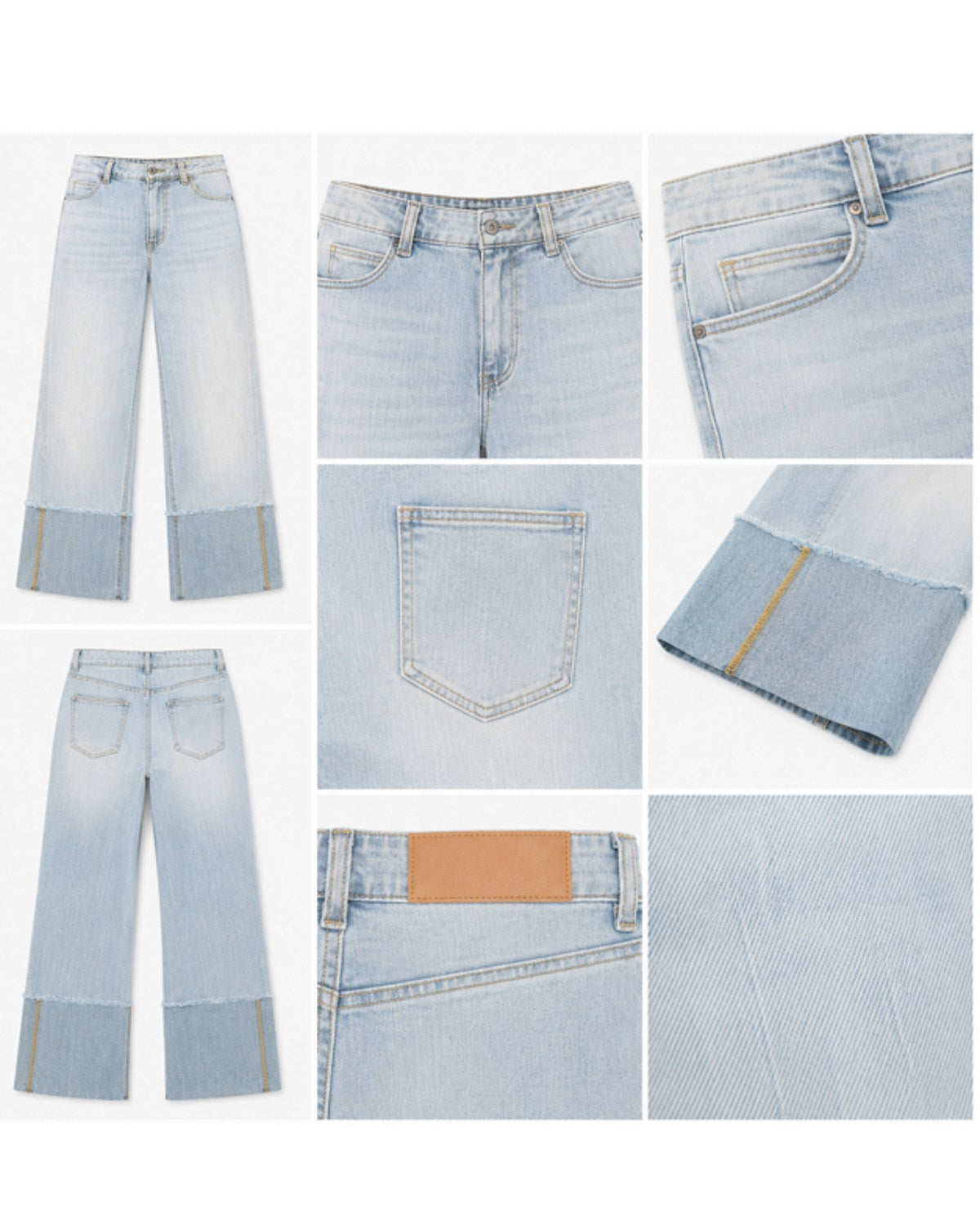 Jeans mit breitem Umschlag