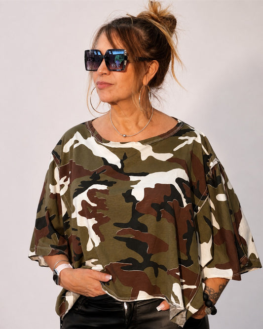 Oversize Army T-Shirt – Camouflage Look