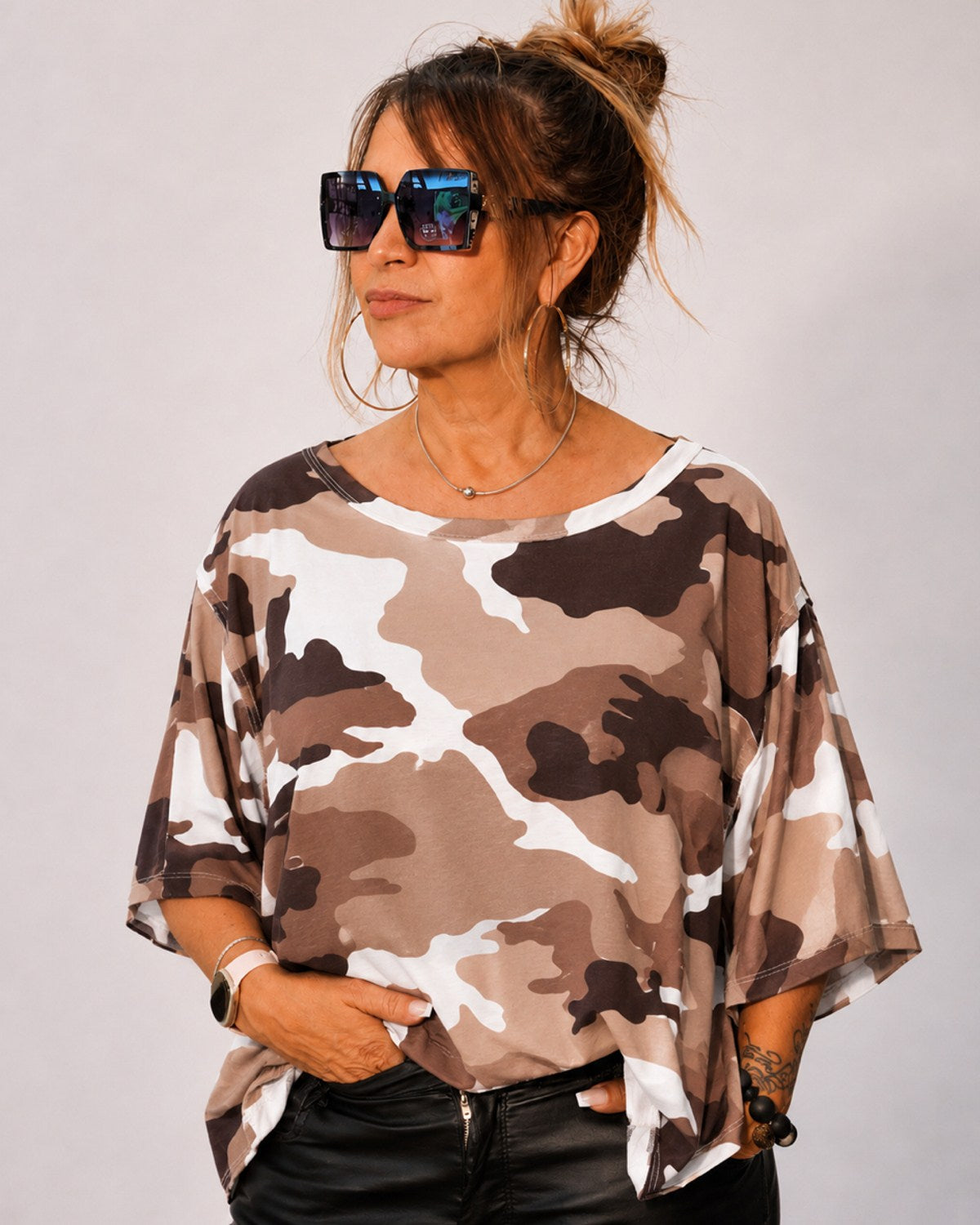 Oversize Army T-Shirt – Camouflage Look