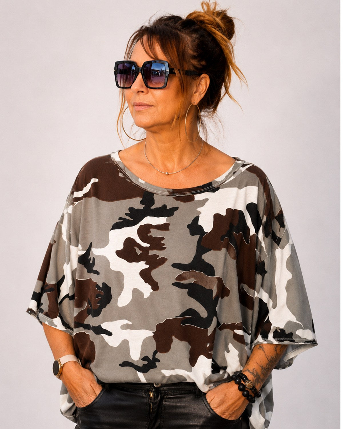 Oversize Army T-Shirt – Camouflage Look