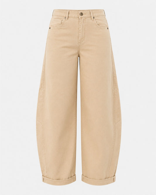 Barrel Jeans in Beige
