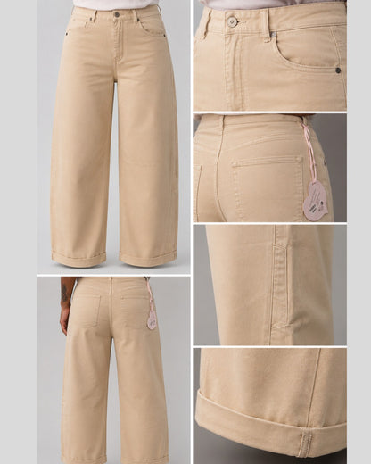 Barrel Jeans in Beige