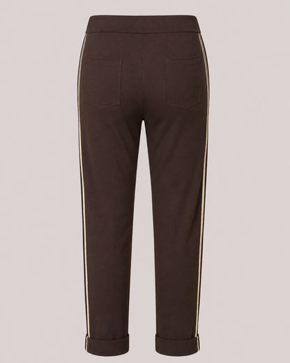 Damen Stretch-Hose mit Seitenstreifen & Kordel – One Size 38–42/44