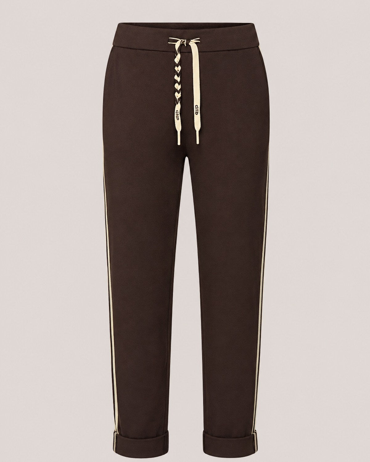 Damen Stretch-Hose mit Seitenstreifen & Kordel – One Size 38–42/44
