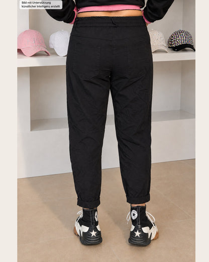 Bequeme Eyecatcher Hose mit Überwurf und Knopfleiste