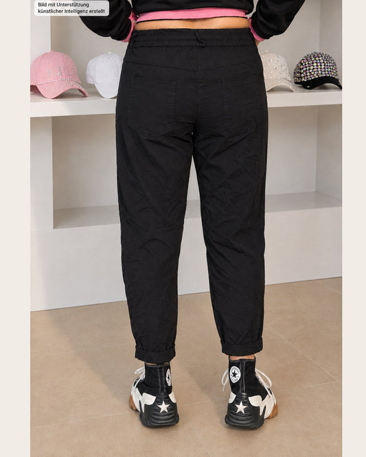Bequeme Eyecatcher Hose mit Überwurf und Knopfleiste