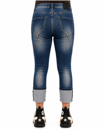 Sexy Woman Jeans mit Destroy-Details und Patchwork