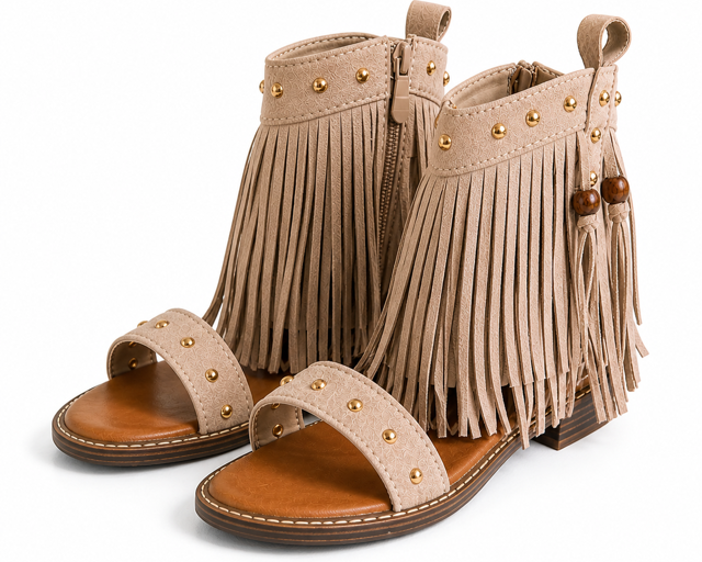 Sandalen mit Fransen