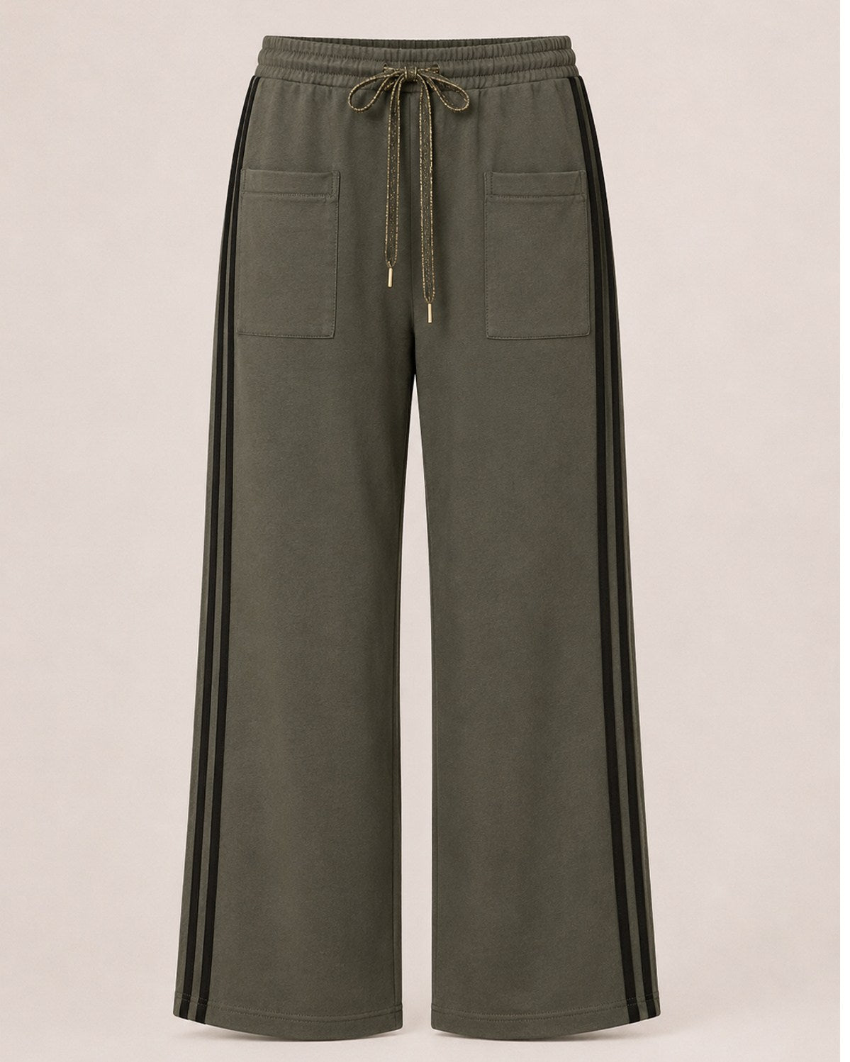Damen-Zweiteiler Beverly Hills in Beige mit weiter Hose
