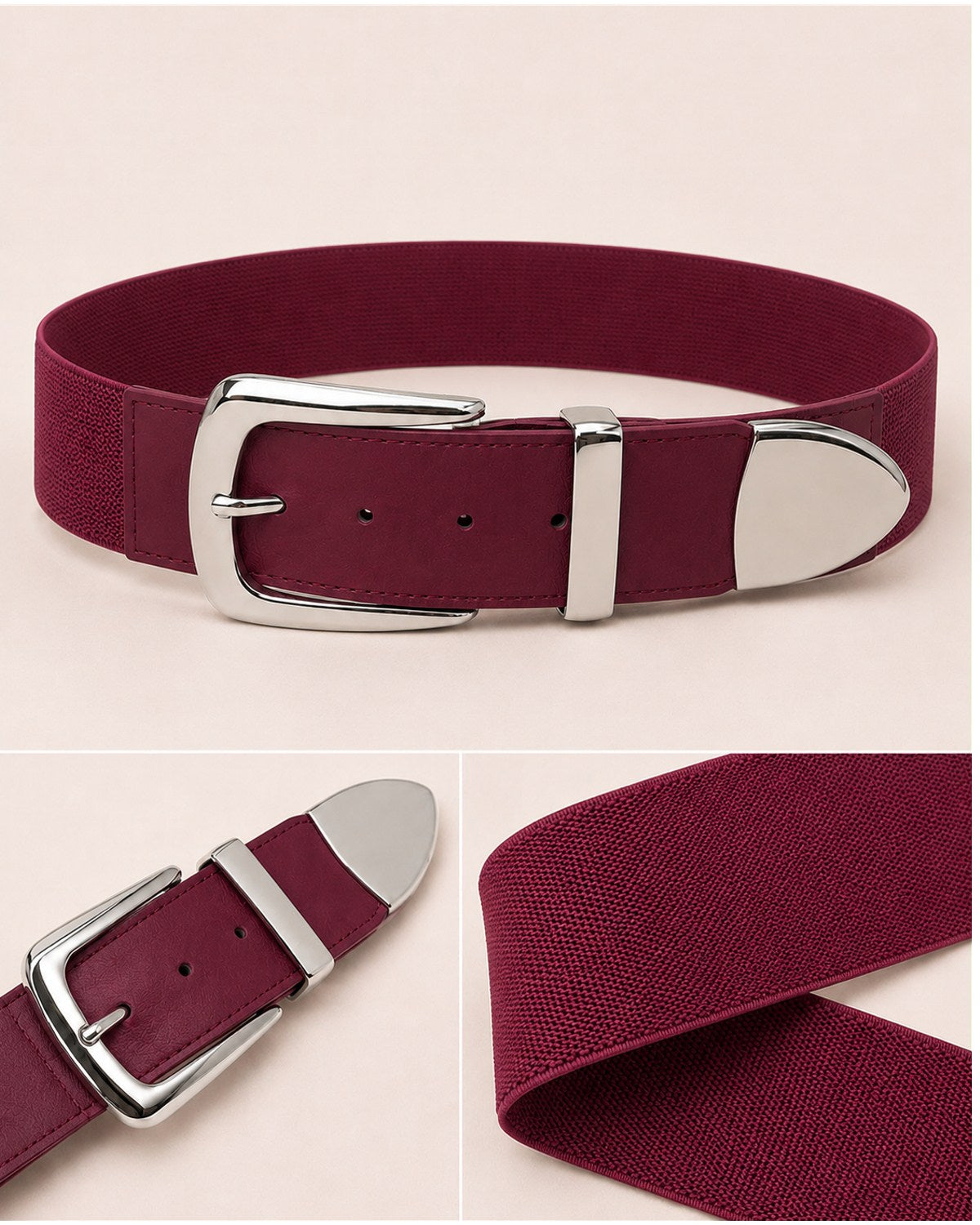 Stretchgürtel mit großer Schnalle – stylisches Fashion-Accessoire