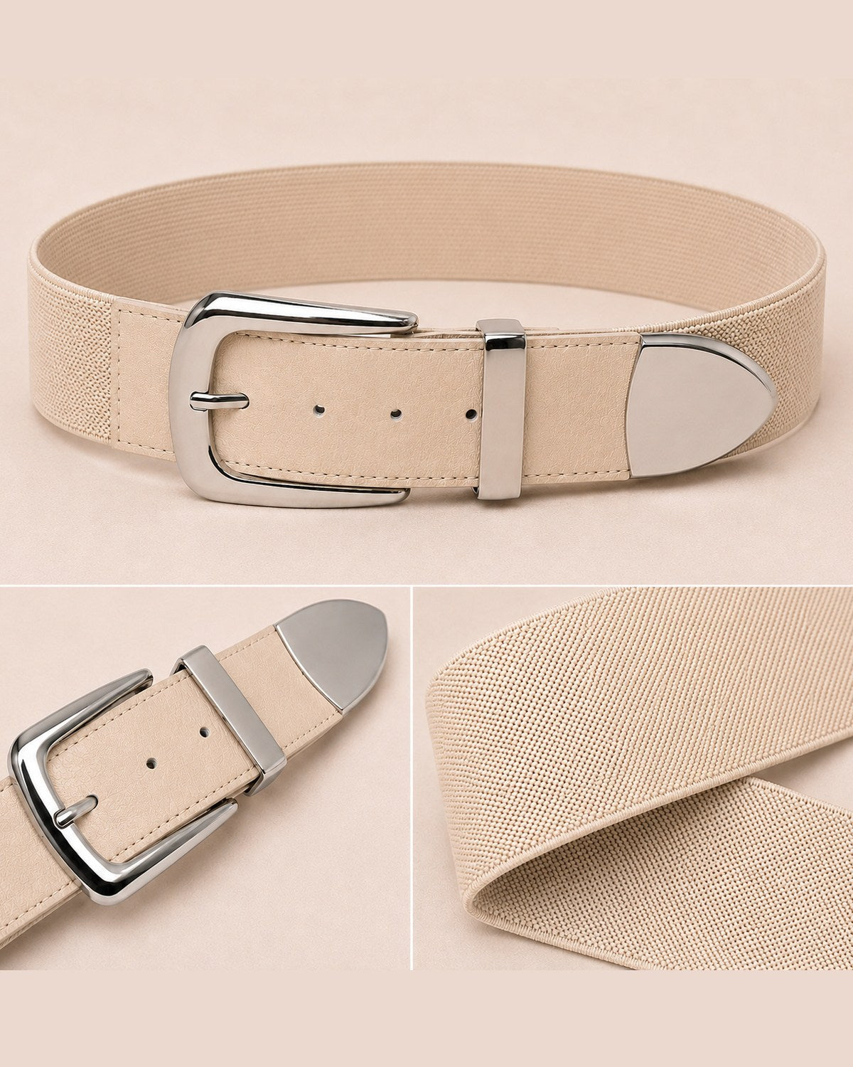Stretchgürtel mit großer Schnalle – stylisches Fashion-Accessoire