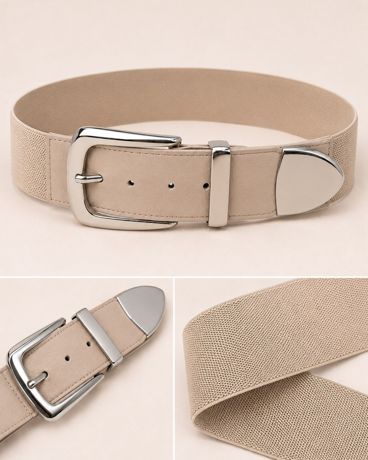 Stretchgürtel mit großer Schnalle – stylisches Fashion-Accessoire