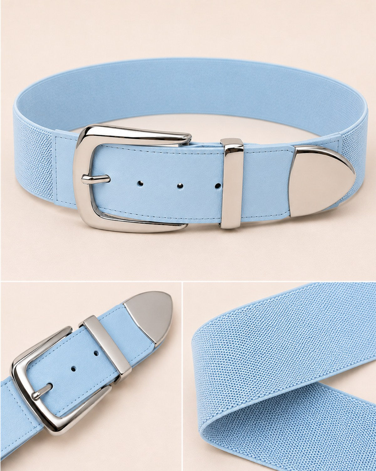 Stretchgürtel mit großer Schnalle – stylisches Fashion-Accessoire