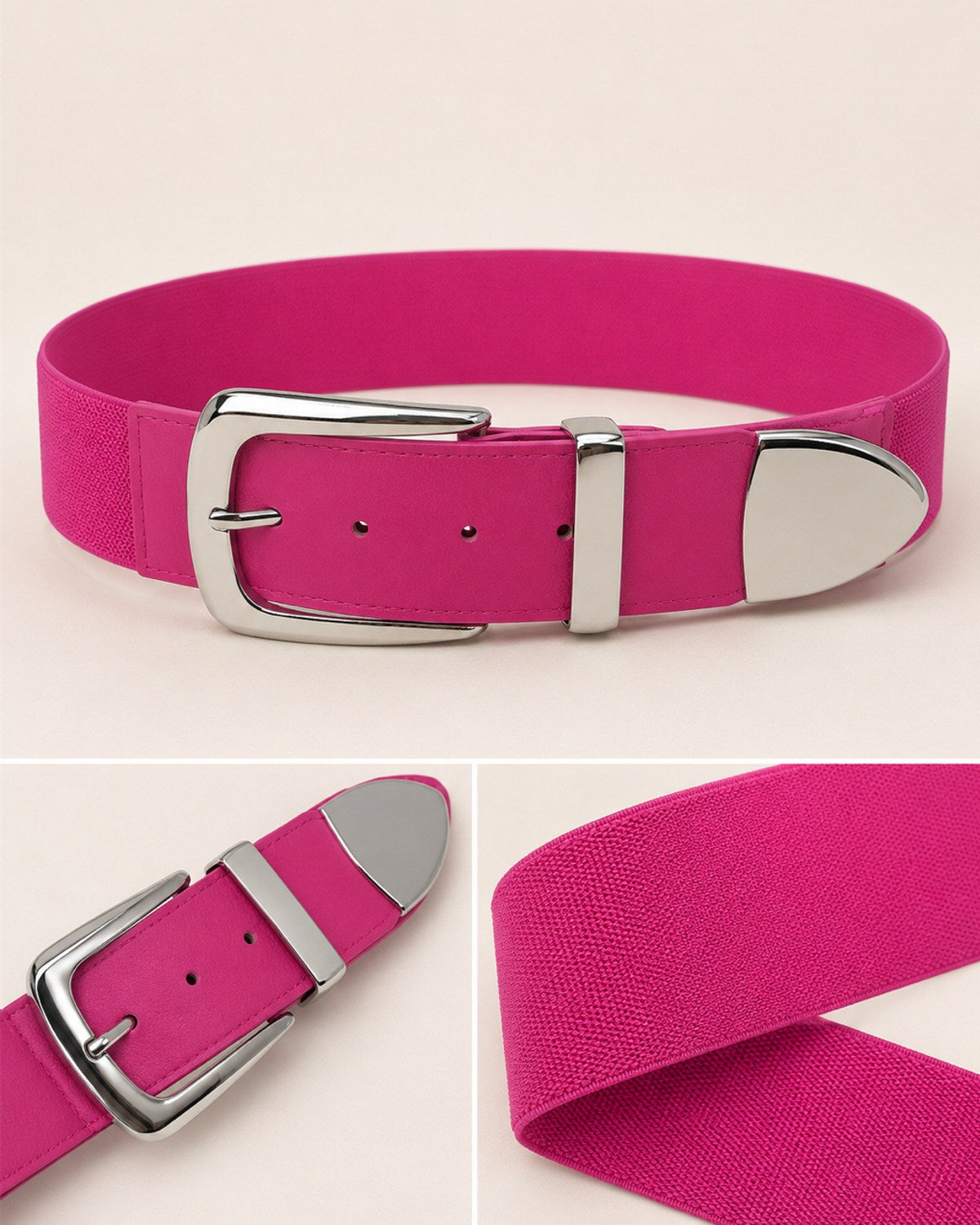 Stretchgürtel mit großer Schnalle – stylisches Fashion-Accessoire