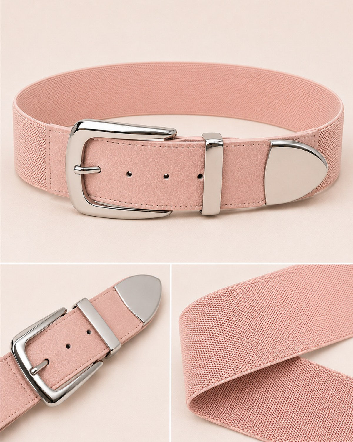 Stretchgürtel mit großer Schnalle – stylisches Fashion-Accessoire