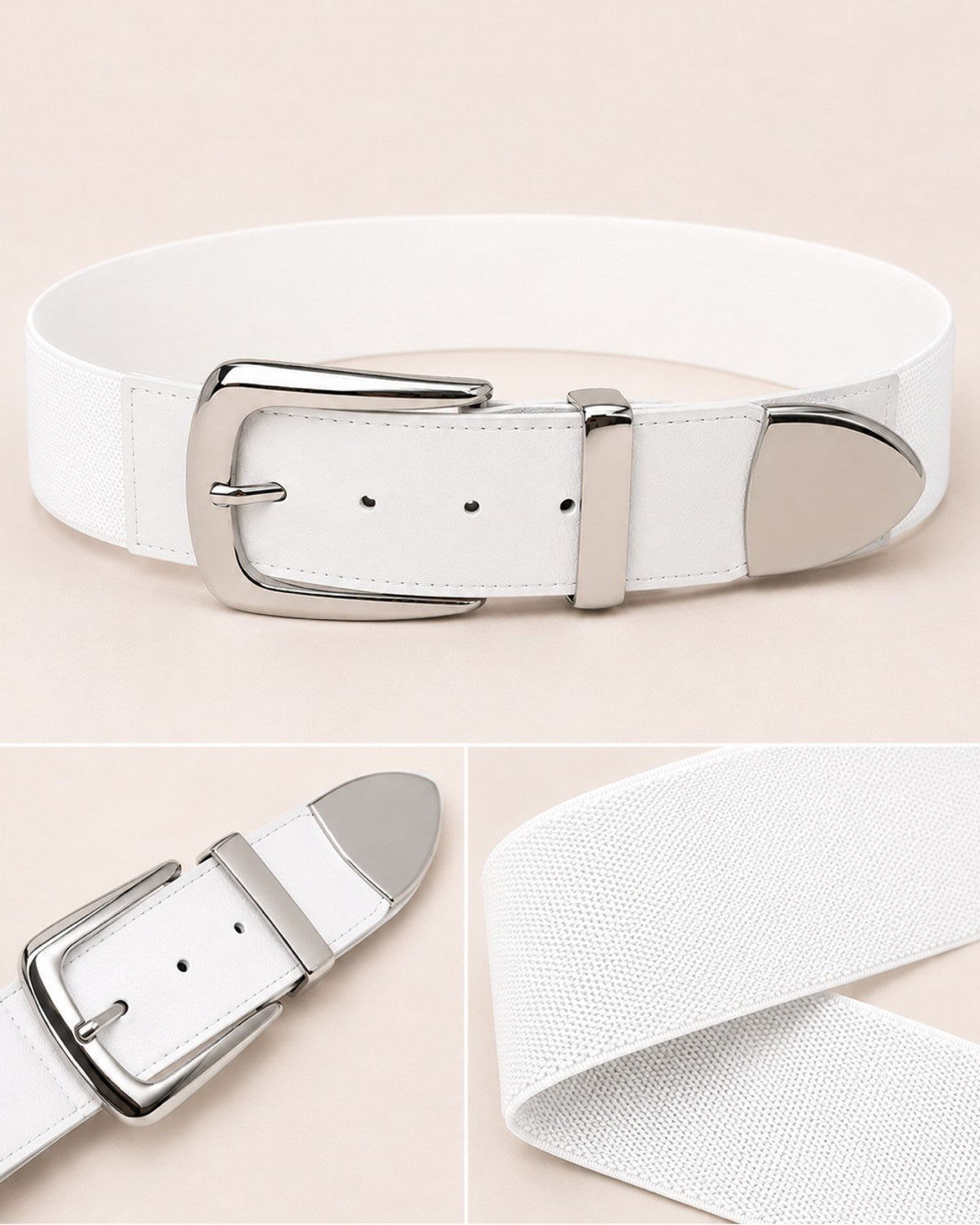 Stretchgürtel mit großer Schnalle – stylisches Fashion-Accessoire
