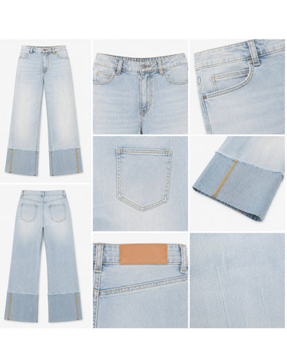 Jeans mit breitem Umschlag