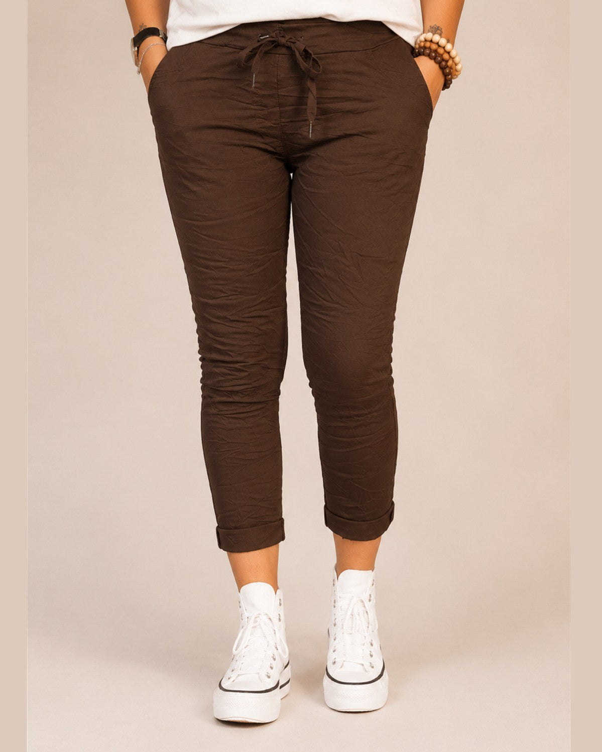 Jogpants Damen – Farbe Kaffee | Made in Italy