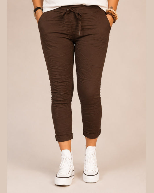 Jogpants Damen – Farbe Kaffee | Made in Italy
